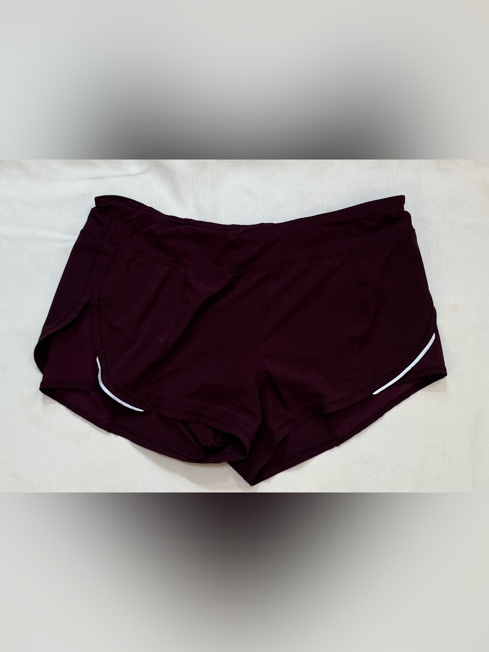 ZYIA Plum Women's Running Shorts with White Trim